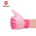 Hespax Factory por atacado Nylon Pu Stretch Electronic Luvas